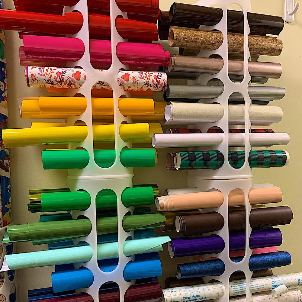 Large lot of craft vinyl & organizers